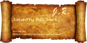 Jakabffy Róbert névjegykártya